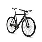 Aluminum Fixed Gear Single-Speed Fixie Urban Track Bike, Shadow Black, 49cm/XS