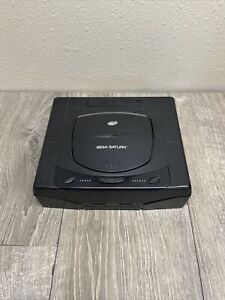 Sega Saturn Video Game Console Only Black MK-80000 Cartridge Works Disc Untested
