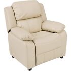 Faux Leather Kids/Youth Recliner with Armrest Storage, 3+ Age Group
