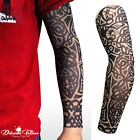 Temporary Tattoo Sleeve Nylon Arm Stocking Tribal Celtic Black Mens Womens Kids