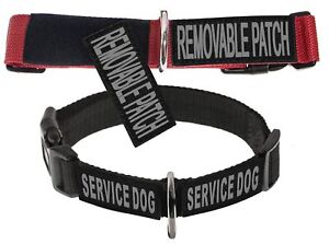 Dogline Omega Nylon Collar with Removable Patches Service Therapy