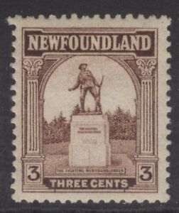 NEWFOUNDLAND 133 1923 PICTORIAL ISSUE 3c WORLD WAR I MEMORIAL P14.0x14.0 MNH