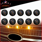 10x LED Grilles Lights Amber 12V Round Smoked Lens (For: Jeepster)