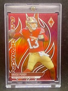 New ListingBROCK PURDY RARE FLAME REFRACTOR PANINI SP /199 INVESTMENT CARD 49ERS MVP MINT