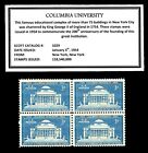 1954 - COLUMBIA UNIVERSITY -  Block of Four Vintage U.S. Postage Stamps