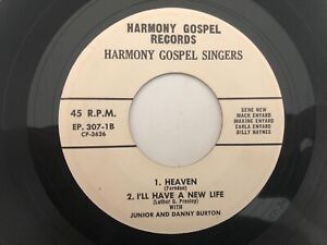 New ListingOhio Rockabilly Gospel Bop 45 HARMONY GOSPEL SNGERS Heaven HEAR