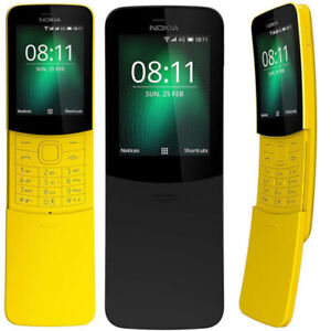 NEW Nokia 8110 4G (2018)TA-1059 Unlocked 4GB 512MB Dual Sim 2MP KaiOS SmartPhone