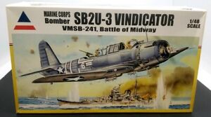 SB2U -3 Vindicator Marine Corps bomber Battle of Midway 1:48 Scale Model Kit