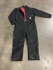 Carhartt X01 BLK Duck Quilted Coverall 44 Black Grey Made In USA Worn