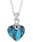 Montana Silversmiths Untamable Heart Of Stone Necklace  Silver