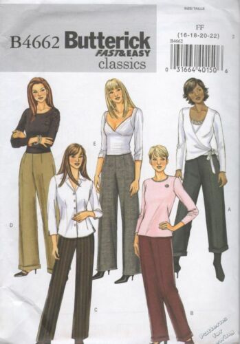 PATTERN Butterick Sewing Woman Pants 5 Style Option Sz 16-22 Vintage 2005 NEW OP