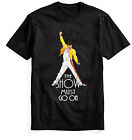 Queen Freddie Mercury Clasic T Shirt Black white Tee The Show Must Go on Gift