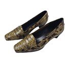 Donald J. Pliner Low Vero Cuoio Heel Python Sneakskin Print Shoes Size 6 M