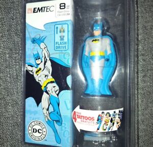 Classic BATMAN Figure Hidden USB 2.0 Flash Drive 8GB DC Comics (Mac / PC)