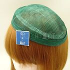(2pcs) Sinamay Fascinator Pillbox Hat Woman Millinery Base Headpieces | Green
