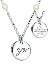 K12N Necklace Young Women Stainless Steel W/Pearl Chain Mormon  One Moment In Ti