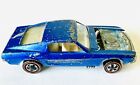 Hot Wheels Redline 1968 Custom Mustang US Blue w Painted Tail Factory Error