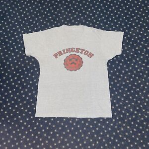 vintage 70s princeton university tshirt sz small White Screenstars Tag USA