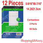 12 X Sales Order Book Receipt Invoice Form 50 Set 2 Parts Duplicate Carbonless