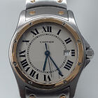 Cartier Santos Ronde 30mm Medium Midsize Steel 18K Yellow Gold Quartz Watch 1551