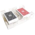 Yuanhe Clear 2 Deck Canasta Playing Card Tray-No Swivel Base