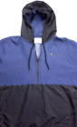 Champion Jacket Men's XL Blue Black 1/2 Zip Fleece Hoodie Sweatshirt Outdoor