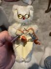 Antique 1920-30’s original windup toy. Grandma bear w/glasses and Knitting;works