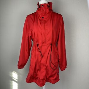 Forever 21 Contemporary Womens Red Full Zip Mock Neck Jacket Trench Coat Size XS
