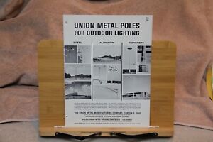 Union Metal Mfg Canton OH Metal Poles Outdoor Lighting 8pg Brochure Vintage MCM