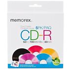 Memorex Cool Colors CD-R Discs with 52x Recording Speed and 700 MB in Paper S...