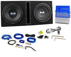 MTX Magnum MB210SP 800w Dual 10” Subwoofers+Vented Sub Box/Amp Package+Amp Kit