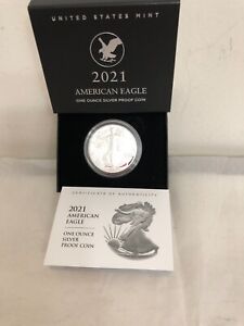 2021 S American Eagle One Ounce Silver Proof Coin Type 2 (21 EMN) W/OGP & COA