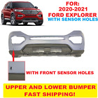 FITS 2020 2021 FORD EXPLORER FRONT BUMPER WITH PARK UPPER BUMPER LOWER BUMPER (For: 2021 Ford Explorer)