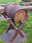 Antique 5-Gallon Coca-Cola Syrup Wooden Keg Barrel w/ RARE CROSSBUCK STAND