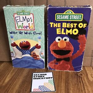 Sesame Street The Best of Elmo + Wake Up With Elmo - Vintage Kids VHS 90s