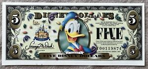 2005 Donald Duck Disney Dollar Five $5 No Barcode T Series Uncirculated
