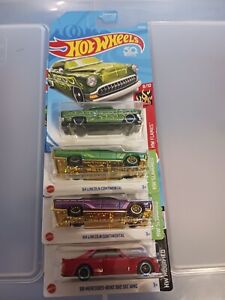 Hot Wheels 4 Car Lot Includes  Dollar General Exclusive '64 Lincoln Continental