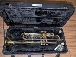 Bach TR300 Trumpet Brass Musical Instrument Hard Case Bundle.