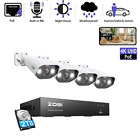 ZOSI 8CH 4K NVR 8MP POE Security IP Camera System 2TB Audio Record Human Detect