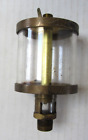 Vintage Glass & Brass Machine oiler lubricator 2 1/2