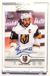 20-21 UD Clear Cut MARK STONE Auto Signature Vegas GOLDEN KNIGHTS Stanley Cup
