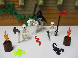 (A4/10) LEGO 3x Skeleton Knight Kingdom Castle Skelettreiter 6086 6085