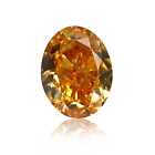 0.28 Carat Fancy Vivid Yellow-Orange Natural Diamond Loose Oval SI2 Clarity GIA