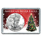 2020 $1 American Silver Eagle With Christmas Tree Design Holiday Holder