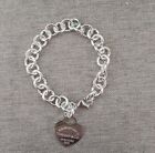 Tiffany & Co. Return to Tiffany Heart Tag 7 in Chain Bracelet 925 Sterling...