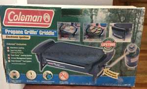 Coleman Propane Grillin Griddle 9931-750 Portable Grill 1999 W/ Box See Descript