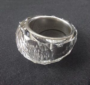 Swarovski Nirvana Ring Size 58/8 Crystal Clear Silver Large Round Cut