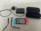 Nintendo Switch with Neon Blue and Neon Red Joy-Con - Great Condition