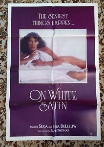 ON WHITE SATIN Original Adult Film Poster Seka Lisa De Leeuw Tami Thomas