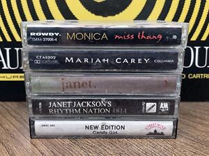 New Listing80s 90s R&B Pop Cassette Lot Janet Jackson Mariah Carey Monica New Edition